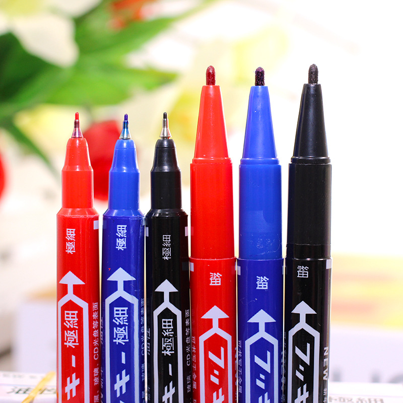 10Pcs/Set Fineliner Pen drawing Painting Black Pigment Liner Water Based Art Marker Dual Tip School Supplies Stationery