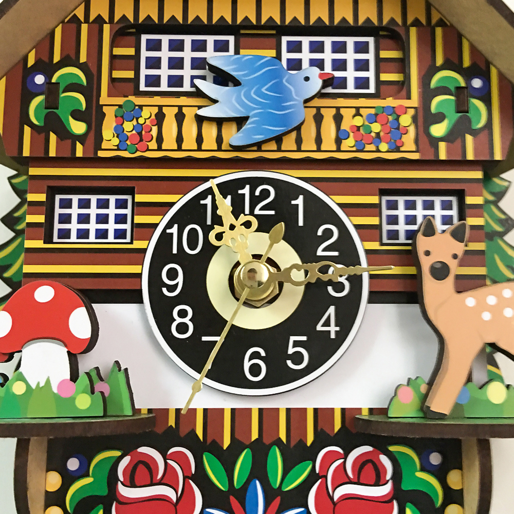 Reloj de cuco pared de madera péndulo oscilante colgante de madera tradicional adornos para manualidades para el hogar restaurante reloj para el salón