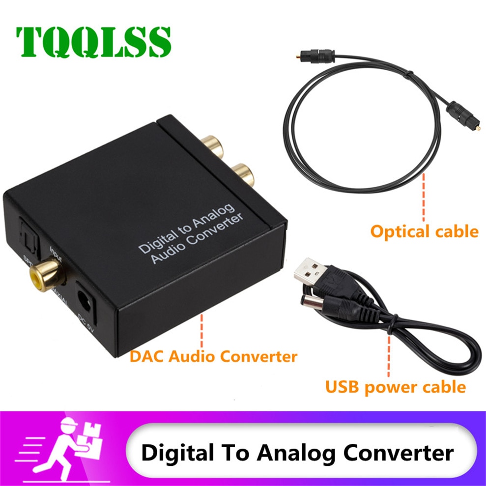 3.5Mm Digitale Naar Analoge Rca Spdif Digitale Audio Decoder L/R Aux Audio Converter Coax Optical Fiber Toslink stereo Versterker