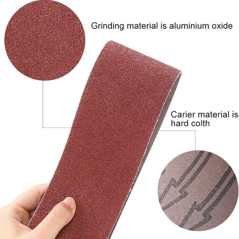 20PCS 3X18 Sanding Belt Sanding Belts Belt Sander Paper (3 Each of 60, 80, 120,150,240,400 Grits, 2 of 40 Grits) for Belt Sander