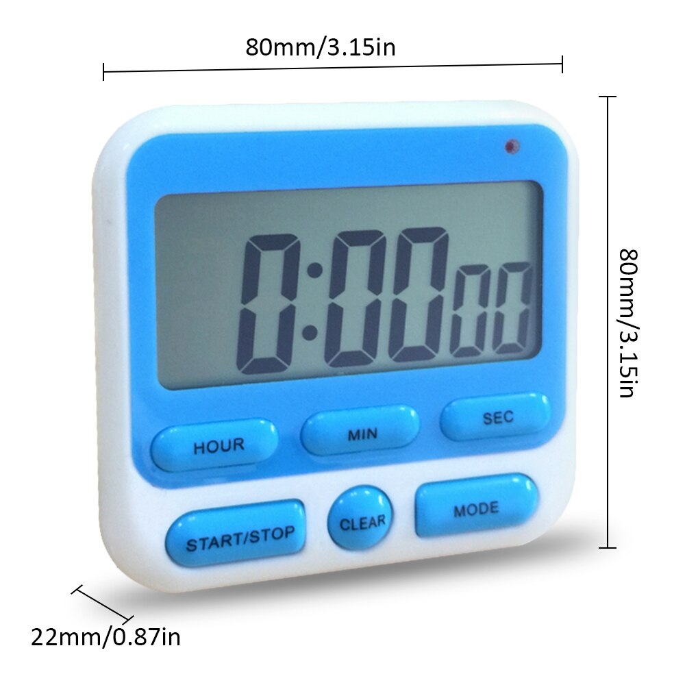 Large Display Magnetic Digital Kitchen Timer Cooking Timer clock Alarm-Counters Countdown up Alarmclock Stopwatch Back Stand