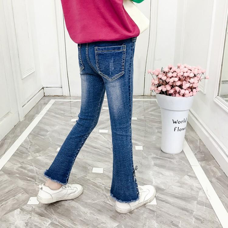 Jean fille pantalon Slim moulant botte coupe bas pantalon Denim enfant pour enfant vetement enfant adolescent 6 8 10 12 14 ans