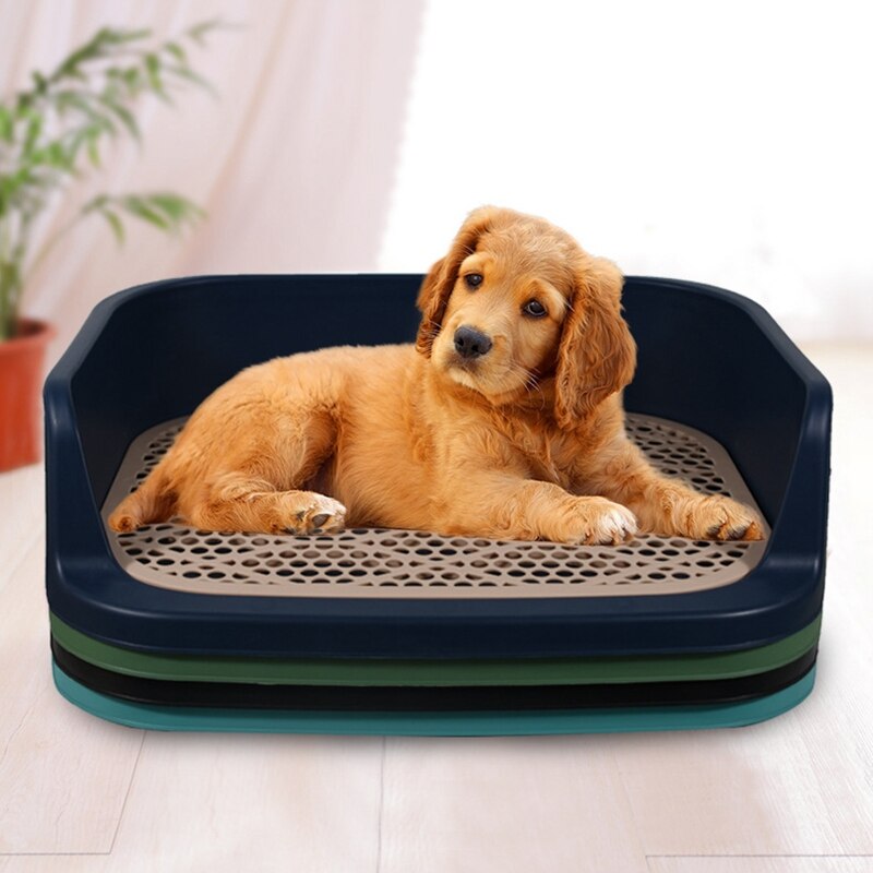 Grand bac à litière pour chien, bac à litière pour animaux de compagnie, toilettes d&#39;entraînement pour chiens et chats, toilettes anti-éclaboussures