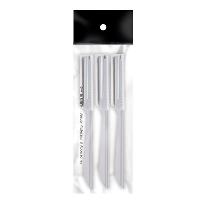 Wenkbrauw Trimmer Wenkbrauw Scheermes Scheerapparaat Blade Eye Brow Shaper Gezicht Scheermes Facial Hair Remover Voor Vrouwen Beauty Makeup Tools: Geborsteld Chroom