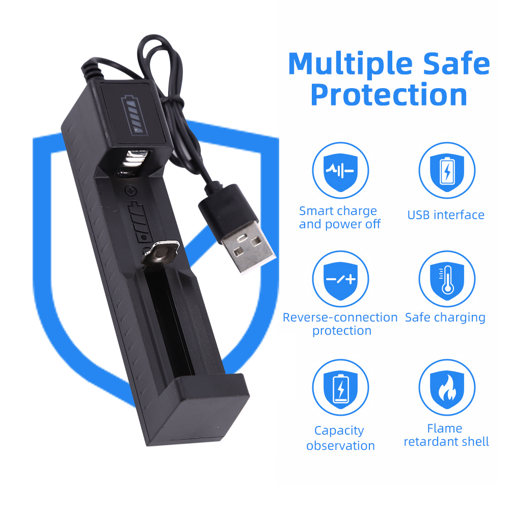 Universal- 18650 Batterie Ladegerät Neue Clever USB aufladen für Lithium-akku Ladegerät Li-Ion 18650 26650 14500 17670