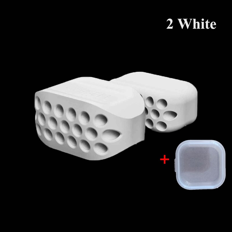 Jaw Exerciser Fitness Ball Perfect Jaw Curve ToolNeck Muscle Silicone Fitness Ball Weight Loss Fitness: White