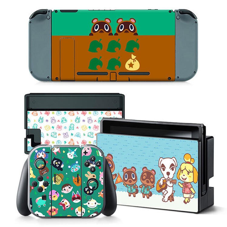 Cute Animal Crossing Vinyl Sticker Detachable Re-usable for Nintendo Switch Console & Joy-Con Controllers: Style 13