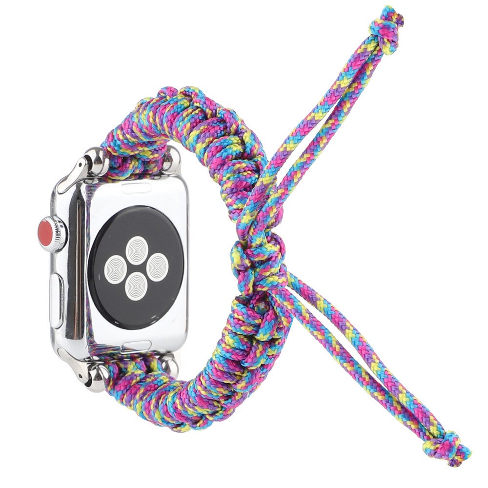Nylon Geweven Horlogeband Voor Apple Horloge Iwatch 12 3 4 5 Band 44Mm 42Mm 40Mm 38mm Parachute Touw Buiten Armband Riem: A / 38mm or 40mm