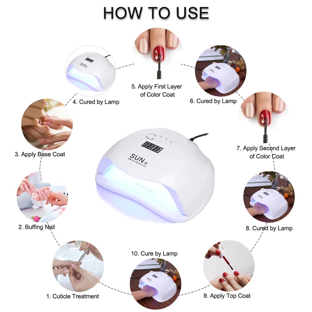 Abody SUN X lampe UV Gel lampe à ongles LED lampes à glace sèche-ongles outil de manucure sèche Machine pour tous les traitements Gel vernis à ongles Art SUNX