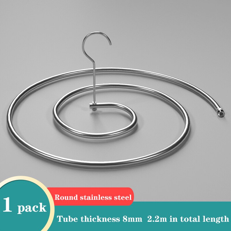 QDRR — Cintre pour draps de couette en spirale, support de séchage rotatif en acier inoxydable, permettant de gagner de l&#39;espace, soutien pour couverture, pour la maison, le balcon ou l&#39;extérieur: Round