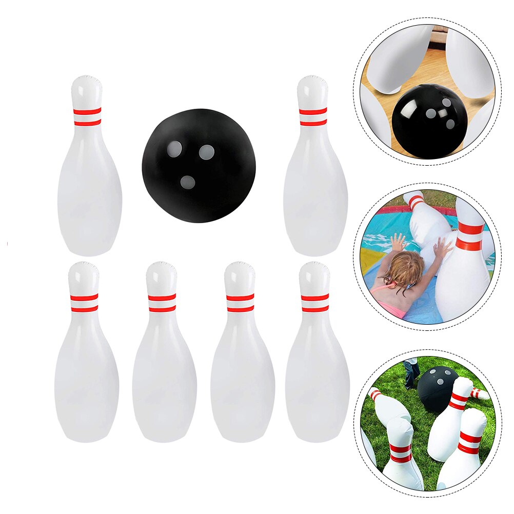 7pcs Inflatable Bowling Games Outdooe Leisure Bowling Ball Game Set