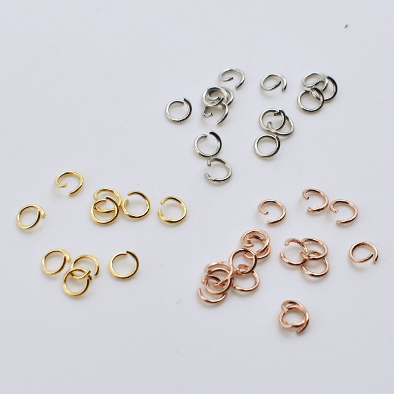 200 teile/los Edelstahl Open Jump Ringe 3/4/5/6mm Gold Rose Gold Rhodium Split ringe Anschlüsse für DIY Schmuck Machen