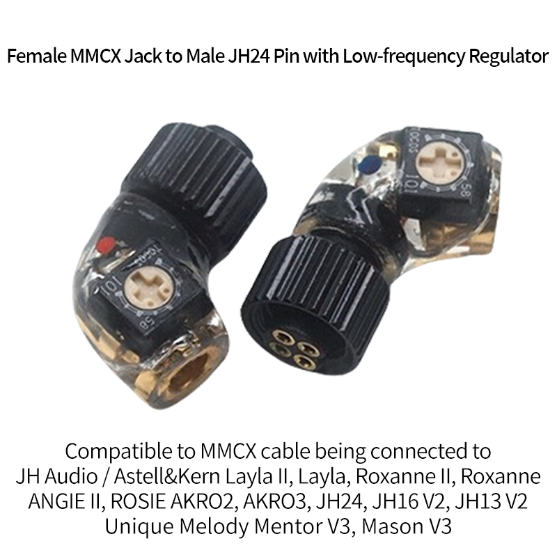 jh audio adapter with bass control jh audio 2pin JH AUIDO LAYLA JH24 (4 Pin) Roxanne 24 UM AK to MMCX/0.78mm Converter Adapter