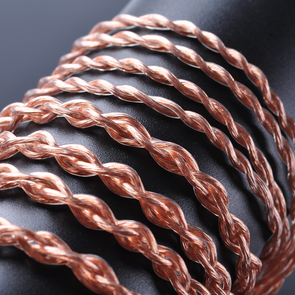 OFHC 24 AWG 6N de cobre de alta pureza Cable 2,5/3,5/4,4mm equilibrado Cable con MMCX/2PIN/QDC para BL-03 BLON ZS10 PRO ZSX C12 BA5