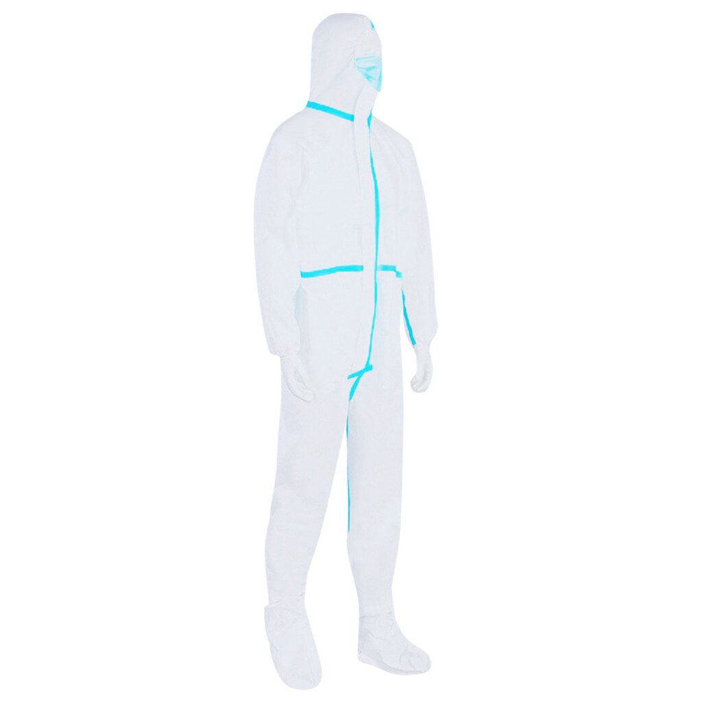 Disposable Coverall Gown Waterproof Jumpsuits Workwear Oil-Resistant Dust-proof Protective Clothing Spray Painting Suit Lab Coat