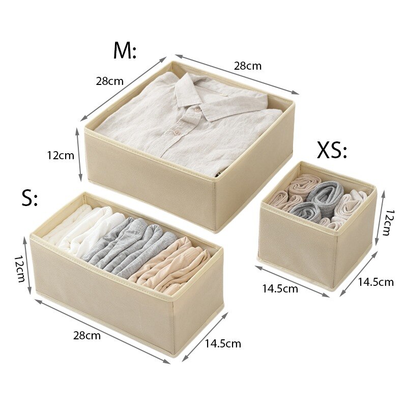 Home Foldable Closet Organizer For Underwear Strong Underwear Storage Box Socks Bra And Panties Drawer Organizer Drawers Bin