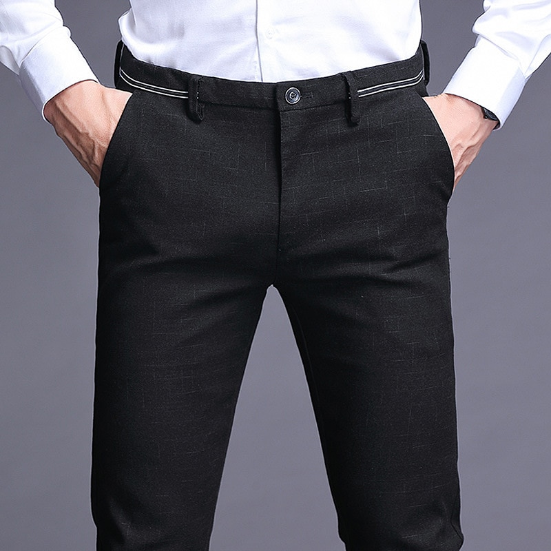 Costume pour homme, pantalon formel à carreaux, Slim, collection décontracté, tenue de mariage, automne, hiver