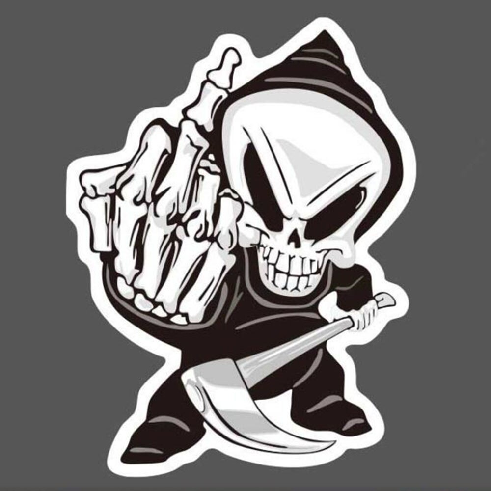 SEKINNEW Skull finger Decoration Car Sticker Window Bumper Vinyl Decal Sticker Car Accessories Decoration
