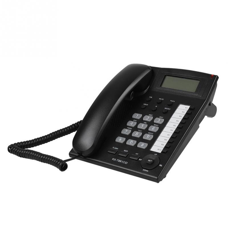 Corded Phone with Speakerphone LCD Display Corded Phone with Speakerphone Desktop Corded Telephone Mute Function with Bracket