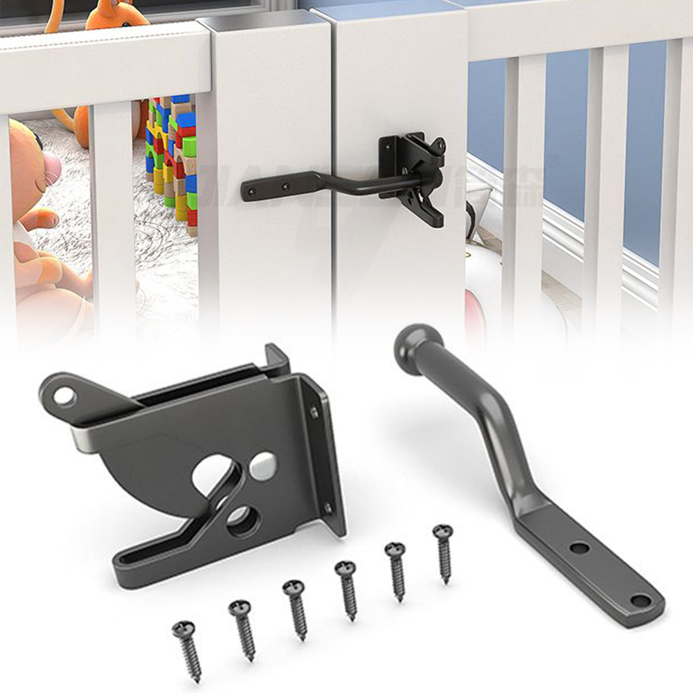 Loquet de porte automatique avec boulon, pour pâturage, clôture de jardin, porte de ferme, en acier au carbone, loquet automatique, matériel de jardin