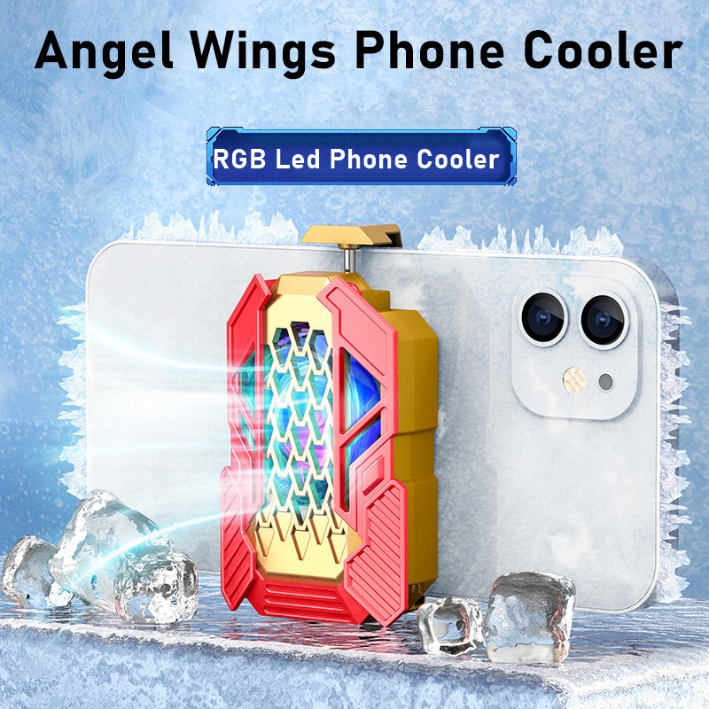 Engelenvleugels Mobiele Telefoon Cooler Portable Radiator Usb Koelventilator Game Koeler Para Celular Voor Iphone 11 12 Xiaomi Samsung s21