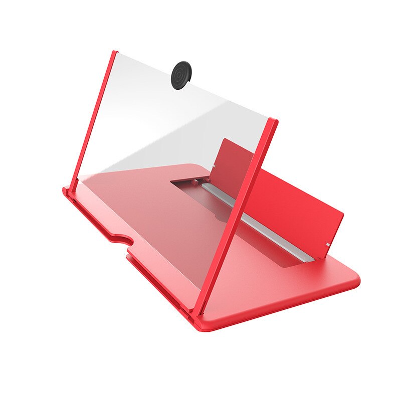 10 Inch / 12 Inch 3D Phone Screen Amplifier Mobile Portable Universal Screen Magnifier For Cell Phone Screen Expander Magnifying: 12 Inch red
