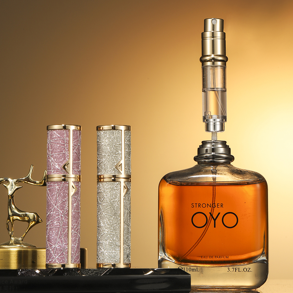 Atomizador de Perfume de cuero de 5ml, contenedores de cosméticos líquidos portátiles, Mini botellas rellenables de Perfume para viaje, pulverizador vacío