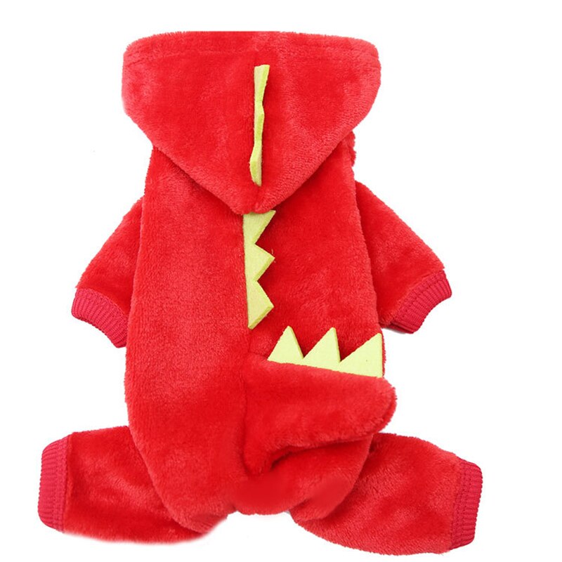Xs xxl xxl roupas para cães dinossauro avatar roupas para animais de estimação grosso quente quatro patas roupas de gato lã coral roupas para cães: Red / S
