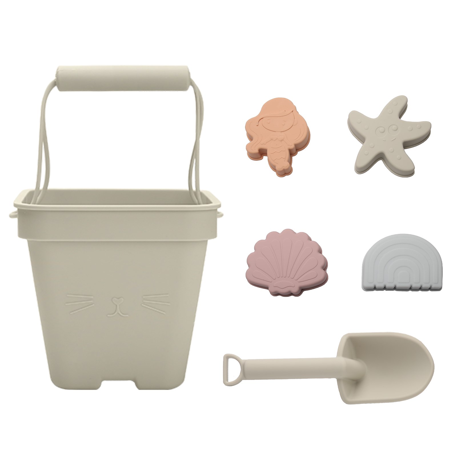 6 Pcs/set Summer Outdoor Children Beach Toys Mini Digging Sand Tool with Shovel Portable Children Bucket Sandbox Toy Kids: 2