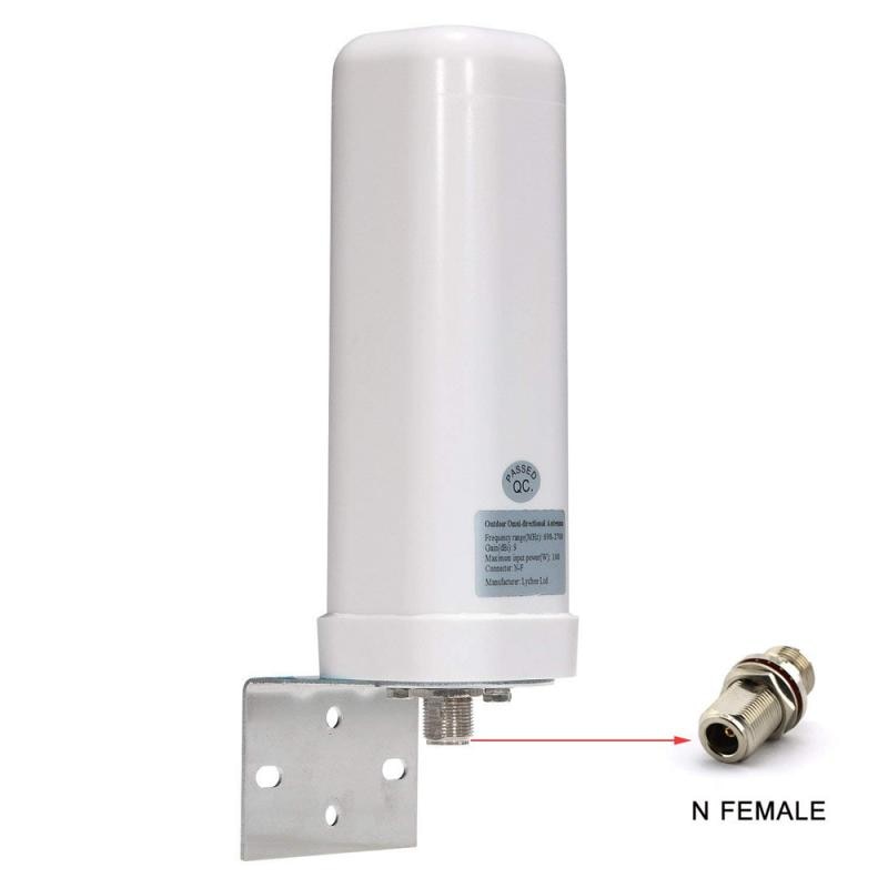 Omnidirectional White Outdoor Antenna Flat Antenna With 5m Double Slider CRC9/TS9/SMA Connector For 3G 4G Router Modem