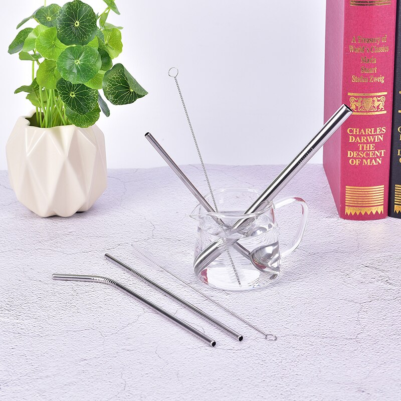 Stainless Reusable Straws For Tumbler Eco-Friendly Straw Steel Straws Rainbow Drinking