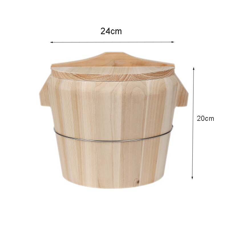 Cuiseur vapeur en bambou 21/24/27cm, baril en bois de riz à la vapeur, plats à Dim Sum, poisson et légumes, cuisson à la vapeur de cuisine: 24cm
