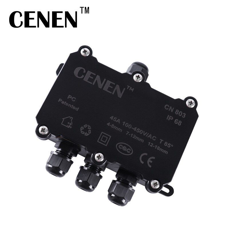 IP68 1Input 3Output Waterproof Junction Box Outdoor Waterproof Plastic Junction Box Circuit Board Protective Case