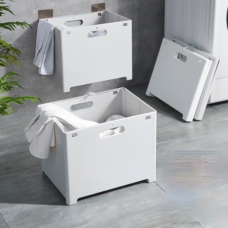 Household Wall Mount Folding Laundry Sorter Storage Bucket Bathroom Dirty Clothes Basket Laundry Basket Large Laundry Organizer