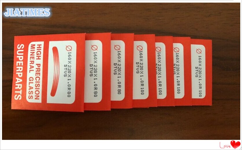 30 pièces blanc minéral verre montre cristaux incurvé rectangulaire 1.0mm épaisseur pour la coupe