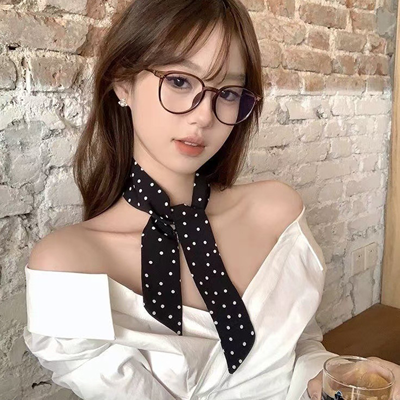 Leopardprintet taske skinny silketørklæde til kvinder luksuriøse foulard kvinders hovedtørklæder med bindebånd: Grå