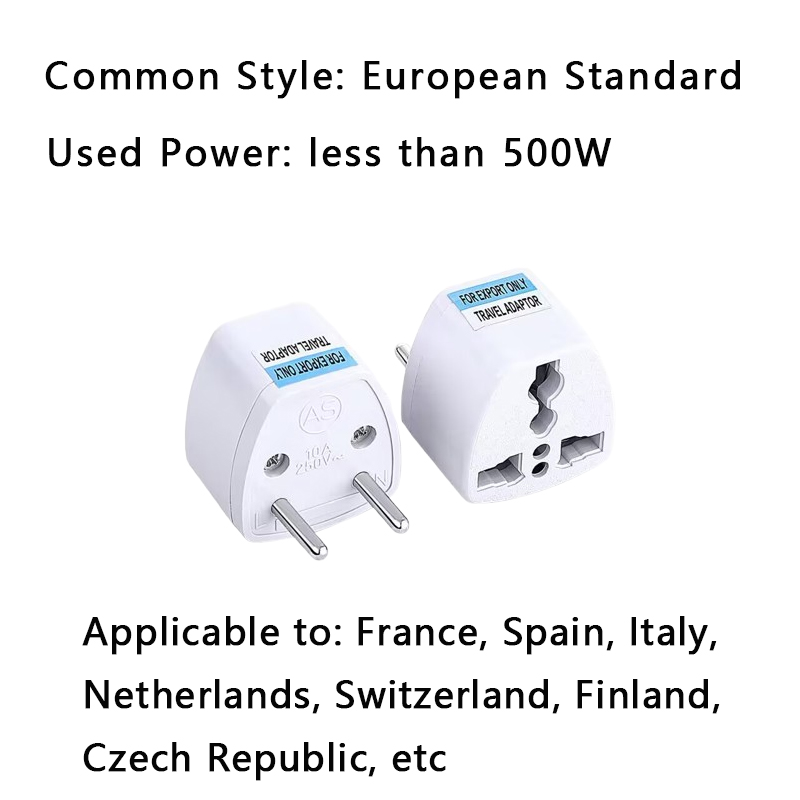 Adaptateur universel AU US UK EU, convertisseur de prise US vers EU, adaptateur de voyage australien KR Euro, prise secteur: BLANC