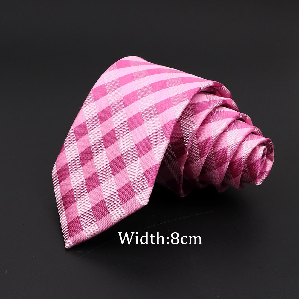 Cravatte scozzesi casuale da 7cm per uomo cravatta blu rossa attillata moda cravatta a strisce in poliestere attività commerciale camicia sottile accessori regalo Cravate: 4