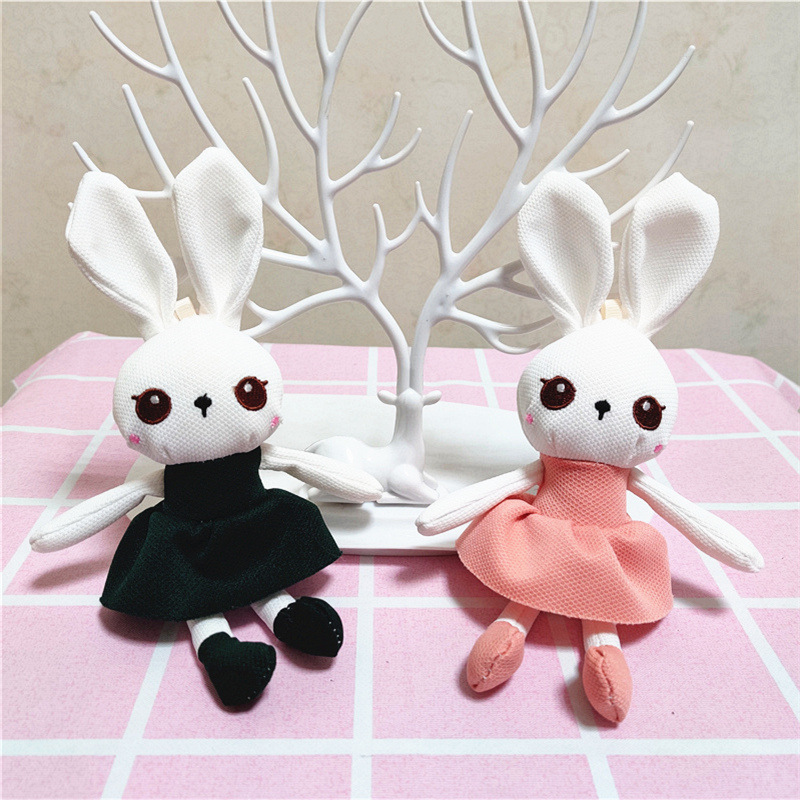 20 Stks/partij 20Cm Leuke Grote Ogen Leuke Konijn Gevulde Pop Knuffel Kleine Hanger Meisje Pop