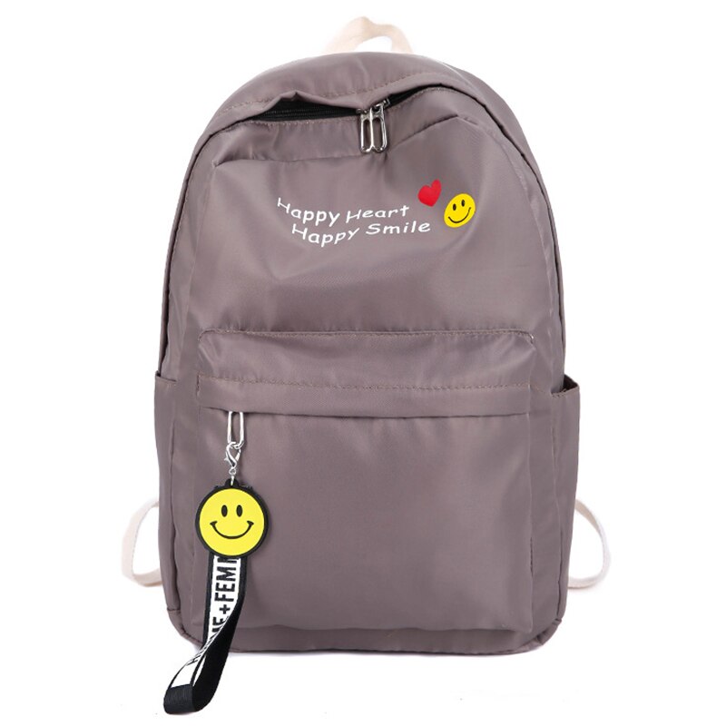 Waterproof Women Bagpack Printing School Bags for Teenage Girls Knapsack Female Plecak Travel Daily Mochila Bolsas Escolar: Khaki