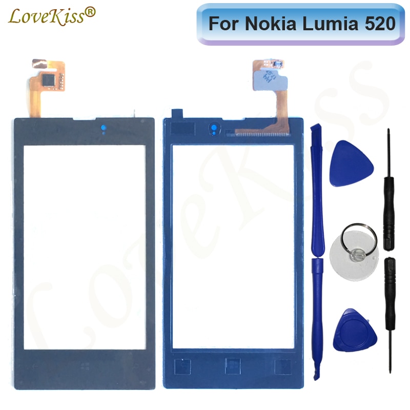 Lovekiss Touchscreen Frontplatte Für Nokia Lumia 520 N520 Touchscreen LCD Display Digitizer Outer Glaslinse Ersatz