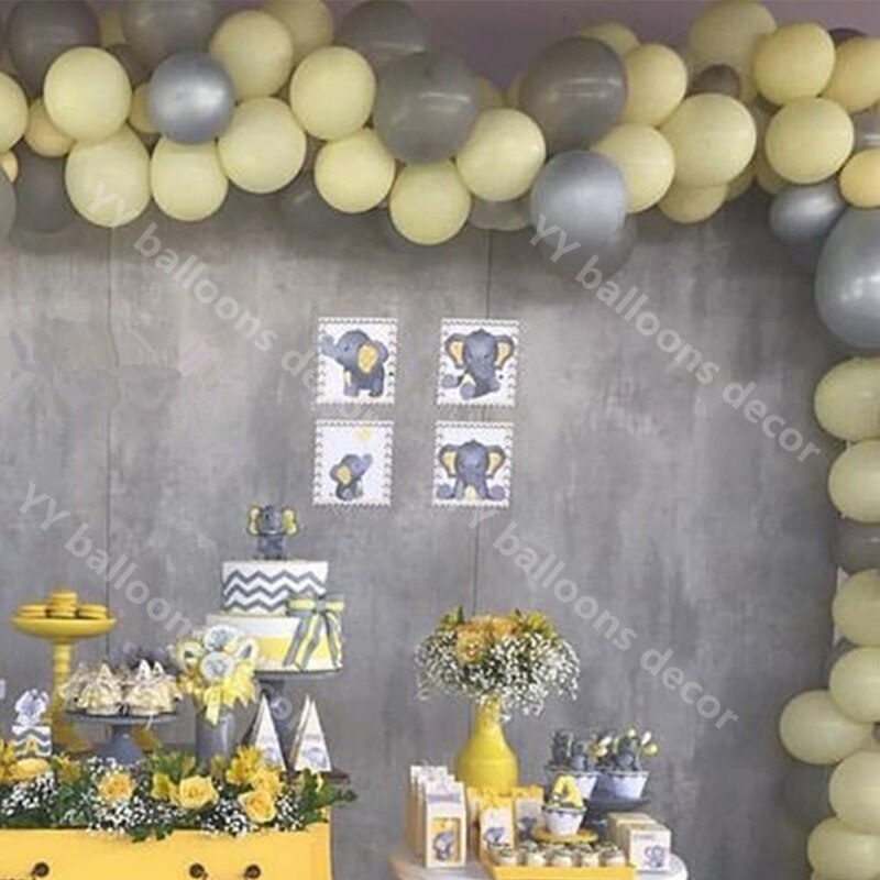 Globalholder børn tegneserie gul latex 1 fødselsdagsfest forsyning dekoration familie baby shower fest baggrund