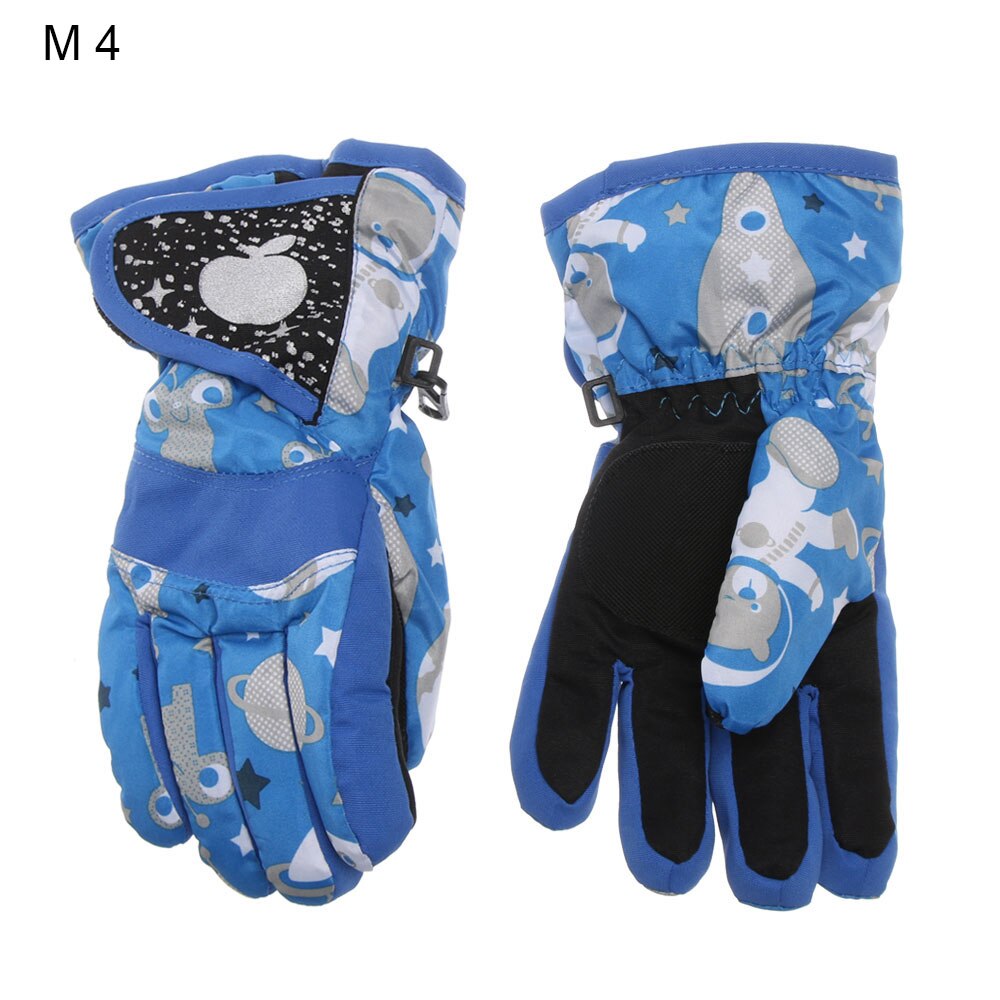 Gants chauds d'hiver pour enfants de 3 à 7 ans, pour le Ski, à manches longues, pour garçons et filles: M-4