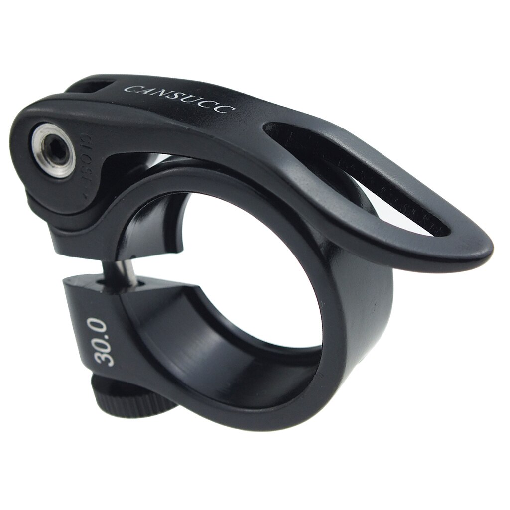 Bike Bicycle Seat Post Quick 30mm Saddle Post Quick Release Clamp Collar: Black