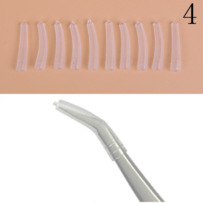 10 stuks 4 stijlen wimpers hulpgereedschappen ent wimpers pincet siliconen hoezen tips pincet beschermhoesjes: Type 4