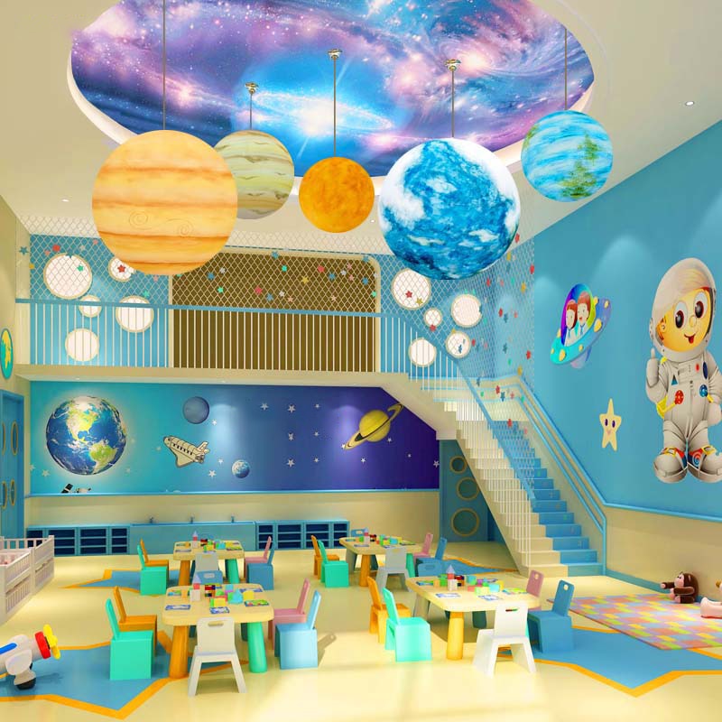 Nordic planet hanglamp hanglamp  e27 acryl bol hanglamp kinderkamerlamp jongenslamp meisjeslampen