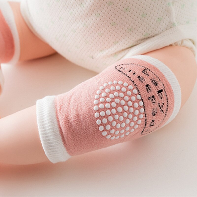 Babys Non-slip Baby Kneecap Summer Children's Cotton Knee Pad Crawling Knee Protection Terry Thick Mesh 0-24 Months Unisex Solid