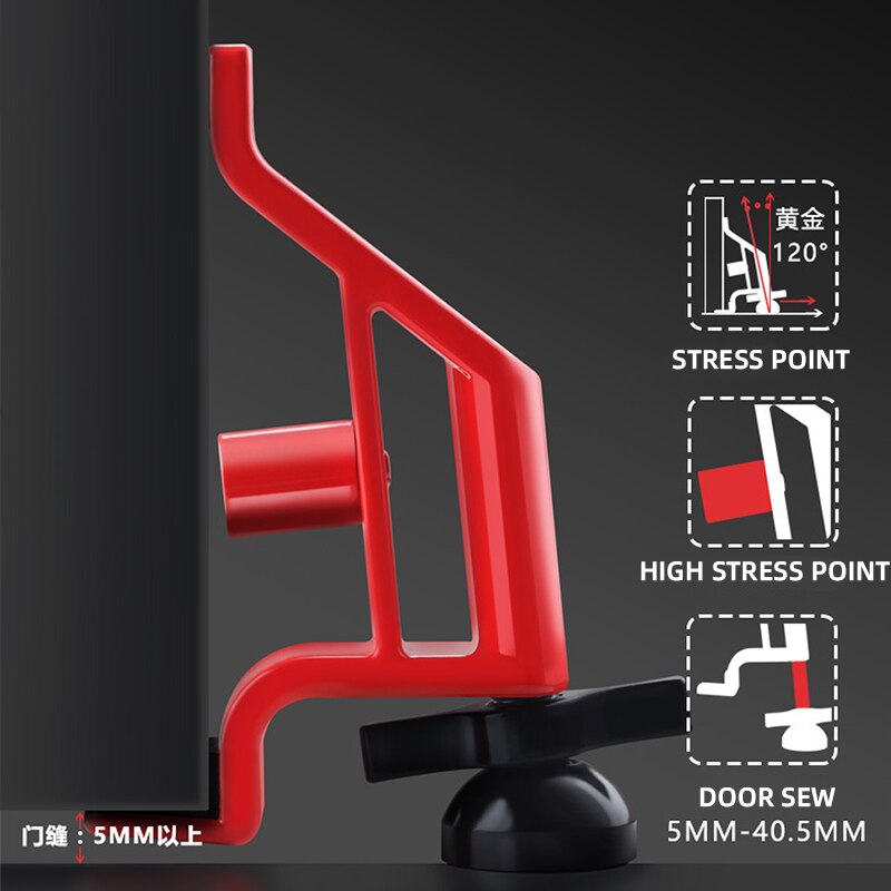Betoci Zware Deurstopper, Reizen Draagbare Veiligheid Bescherming Top Deur Dicht, familie Veiligheid Explosieveilige Sterke Deurdranger