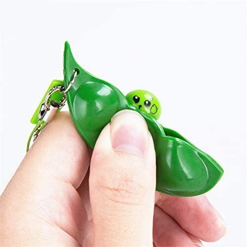 1-5 stk bønne fidget legetøj stress lindring fidget bønner ærter squishy legetøj nøglering enkel dimple pop boble антистресс: 1pc