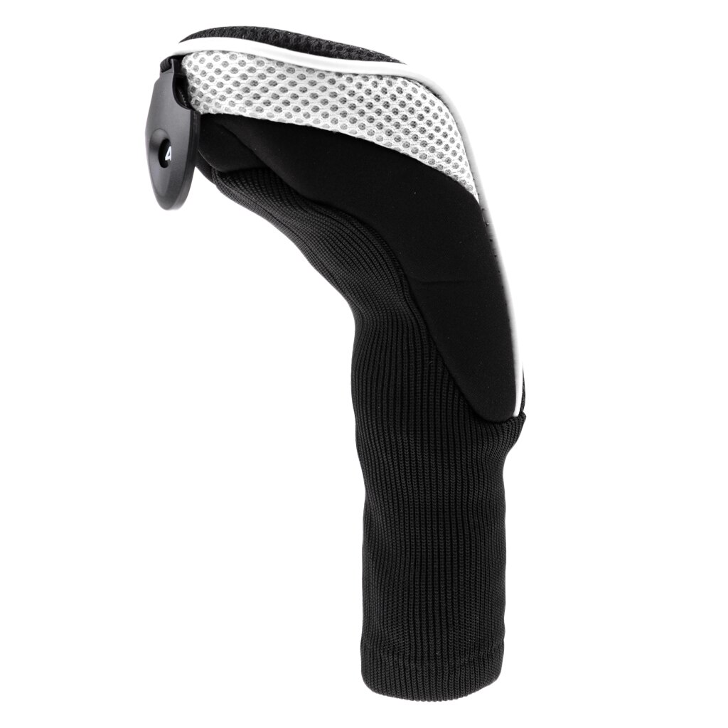 Mesh Long Neck Golf Club Rescue Head Covers Golf Hybrid UT Headcover: White